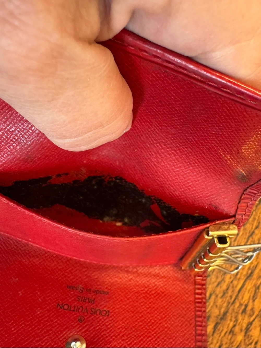 Louis Vuitton Red Epi Leather Key Holder